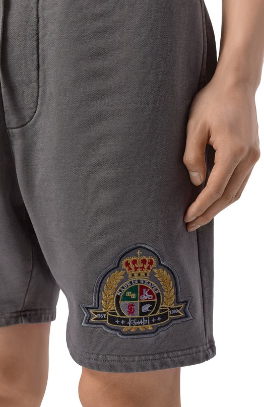 Хлопковые шорты Ksubi MPS26WA012 Серый  MPS26WA012 Фото 5