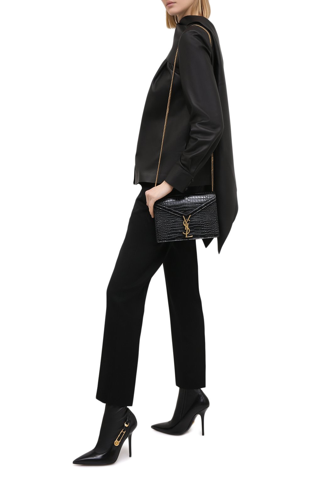 Кожаные ботильоны safety pin VERSACE, арт. DST415P/DNA28, фото 2