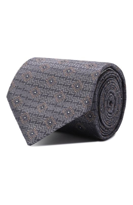 Шелковый галстук Brunello Cucinelli MI8850018 Серый MI8850018