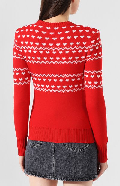 Шерстяной пуловер PHILOSOPHY DI LORENZO SERAFINI красного цвета по цене 49950 руб., арт. A0958/5700, фото 4 Шерстяной пуловер PHILOSOPHY DI LORENZO SERAFINI, арт. A0958/5700, фото 4