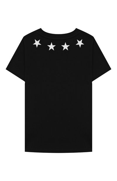 Хлопковая футболка GIVENCHY черного цвета по цене 10450 руб., арт. H05073/2A-3A, фото 2 Хлопковая футболка GIVENCHY, арт. H05073/2A-3A, фото 2