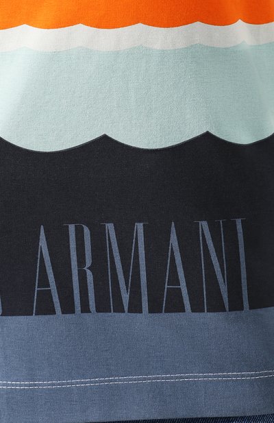 Хлопковая футболка EMPORIO ARMANI разноцветного цвета по цене 14450 руб., арт. 3G2T62/2J07Z, фото 5 Хлопковая футболка EMPORIO ARMANI, арт. 3G2T62/2J07Z, фото 5