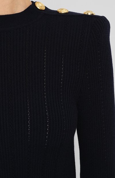 Шерстяное мини-платье с декоративными пуговицами BALMAIN, арт. 143745/K014, фото 5