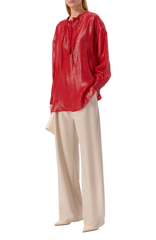 Шелковая блузка Giorgio Armani GW002564/TE20005 Красный  GW002564/TE20005 Фото 2