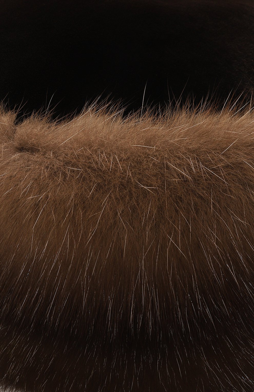 Меховая шапка джулия из норки и соболя FURLAND темно-коричневого цвета по цене 420000 руб., арт. 0034607450184600000, фото 4 Меховая шапка джулия из норки и соболя FURLAND, арт. 0034607450184600000, фото 4