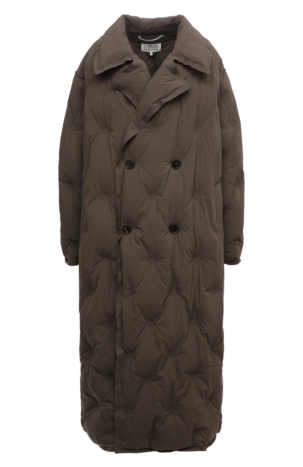Стеганое пальто MAISON MARGIELA хаки цвета по цене 396000 руб., арт. S51AA0303/S49986, фото 1 Стеганое пальто MAISON MARGIELA, арт. S51AA0303/S49986, фото 1