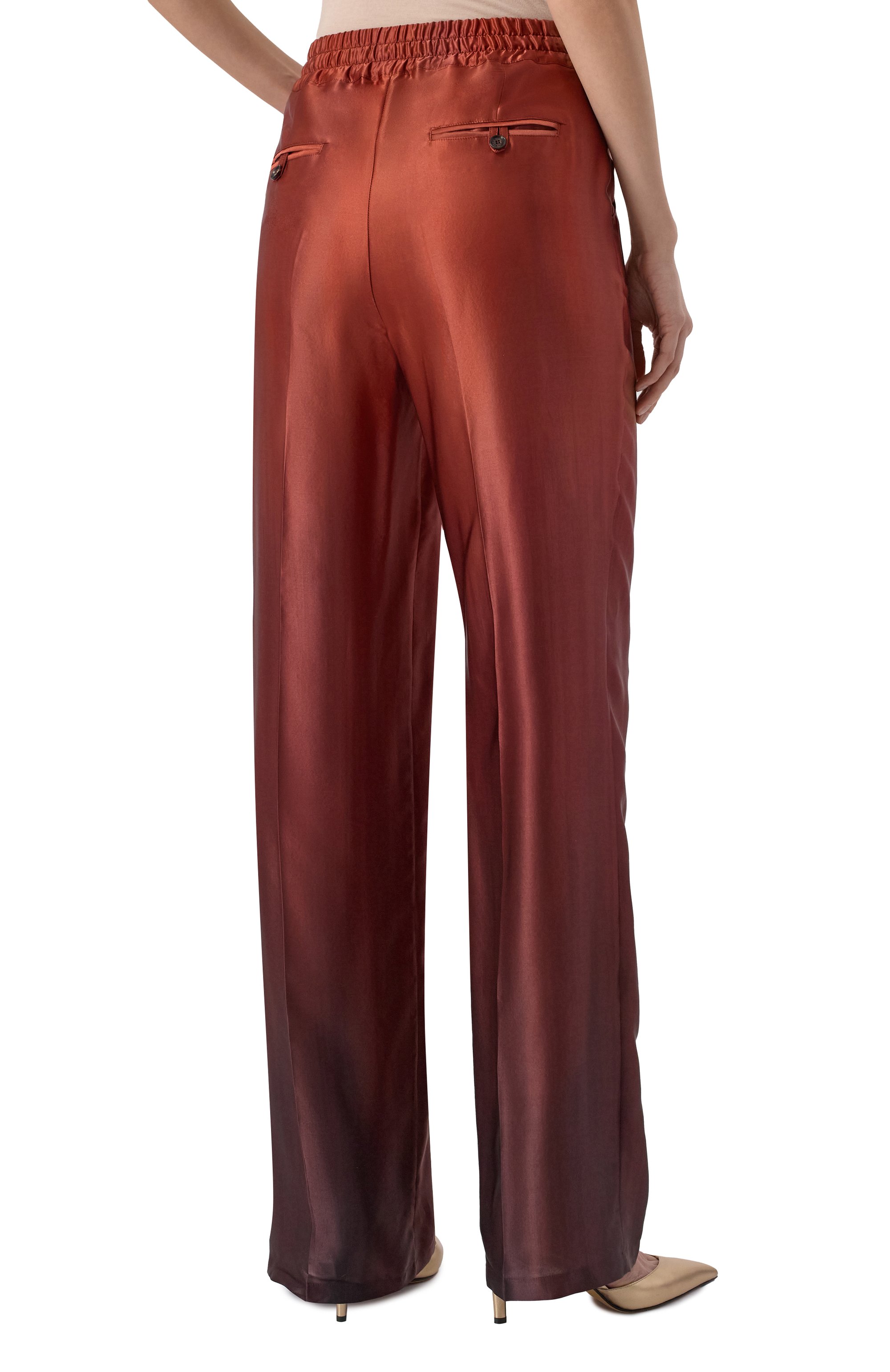 Атласные брюки KITON, арт. D48122K0909E02, фото 4