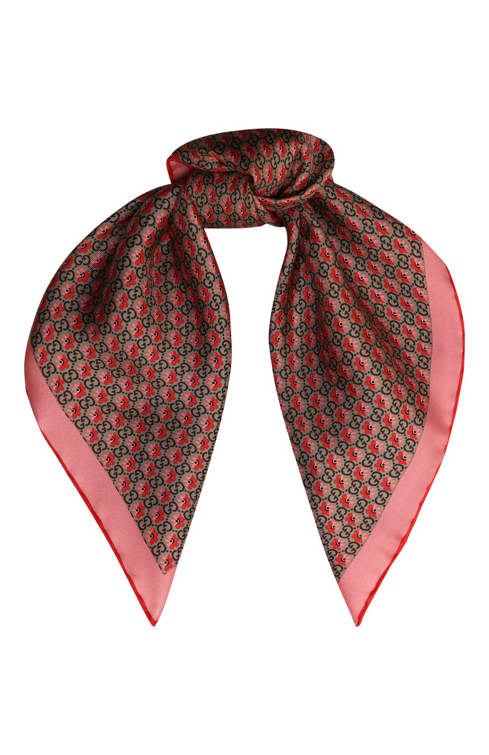 Шелковый платок GUCCI розового цвета по цене 22320 руб., арт. 676840 4G001, фото 1 Шелковый платок GUCCI, арт. 676840 4G001, фото 1