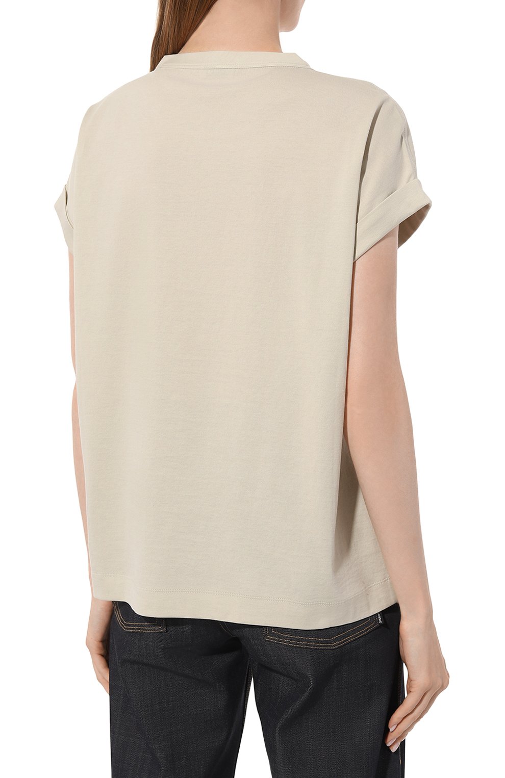 Хлопковая футболка BRUNELLO CUCINELLI, арт. MPA45BF620, фото 4