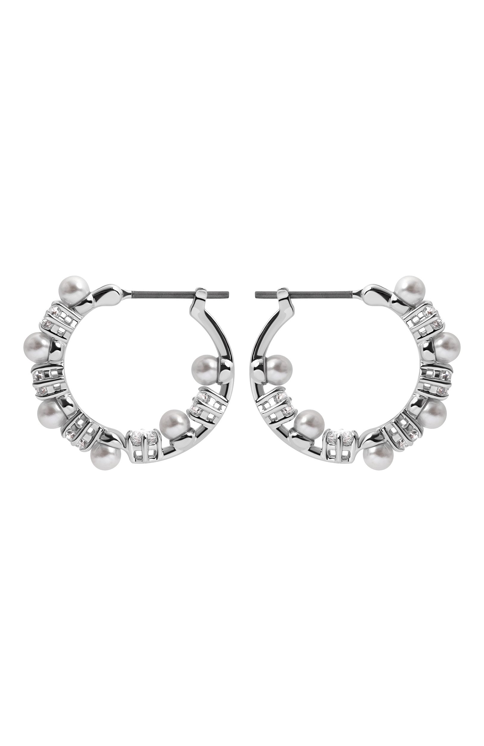 Серьги matrix SWAROVSKI серебряного цвета по цене 21400 руб., арт. 5709256, фото 1 Серьги matrix SWAROVSKI, арт. 5709256, фото 1