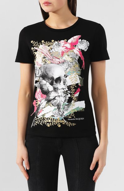 Хлопковая футболка ALEXANDER MCQUEEN, арт. 585789/QZAAA, фото 3
