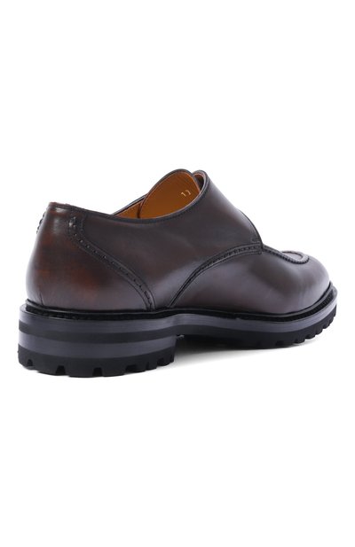 Кожаные монки KITON коричневого цвета по цене 198500 руб., арт. USSA512N00101, фото 4 Кожаные монки KITON, арт. USSA512N00101, фото 4