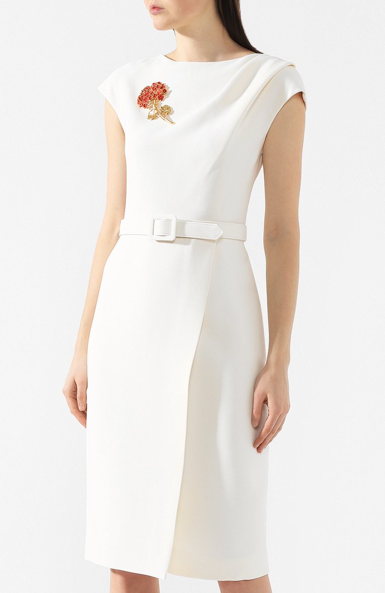 Платье из смеси шерсти и шелка OSCAR DE LA RENTA, арт. 19RN608SWR, фото 3