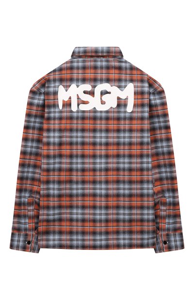 Хлопковая рубашка MSGM KIDS, арт. F4MSJBSI089, фото 2