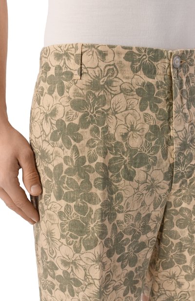 Льняные шорты 120% LINO, арт. 33ALIM29R8/G448/000, фото 5