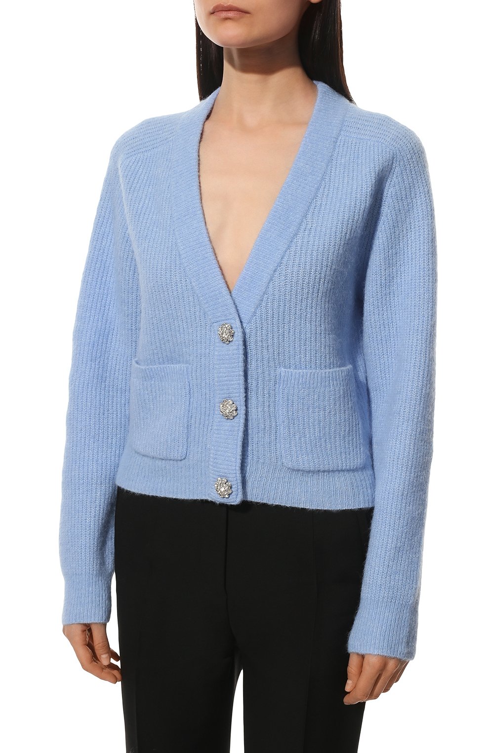 Кардиган GANNI голубого цвета по цене 35500 руб., арт. K1701, фото 3 Кардиган GANNI, арт. K1701, фото 3