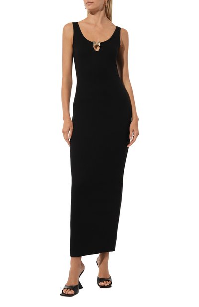 Хлопковое платье BLUMARINE черного цвета по цене 59950 руб., арт. P444A145R, фото 3 Хлопковое платье BLUMARINE, арт. P444A145R, фото 3