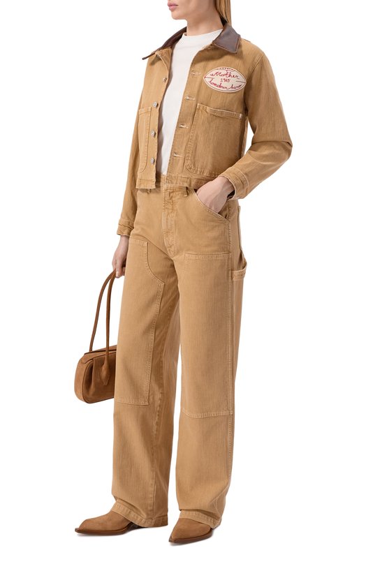 Джинсовая куртка Mother 30761-544/THE W0RKWEAR SH0RTY Бежевый  30761-544/THE W0RKWEAR SH0RTY Фото 2