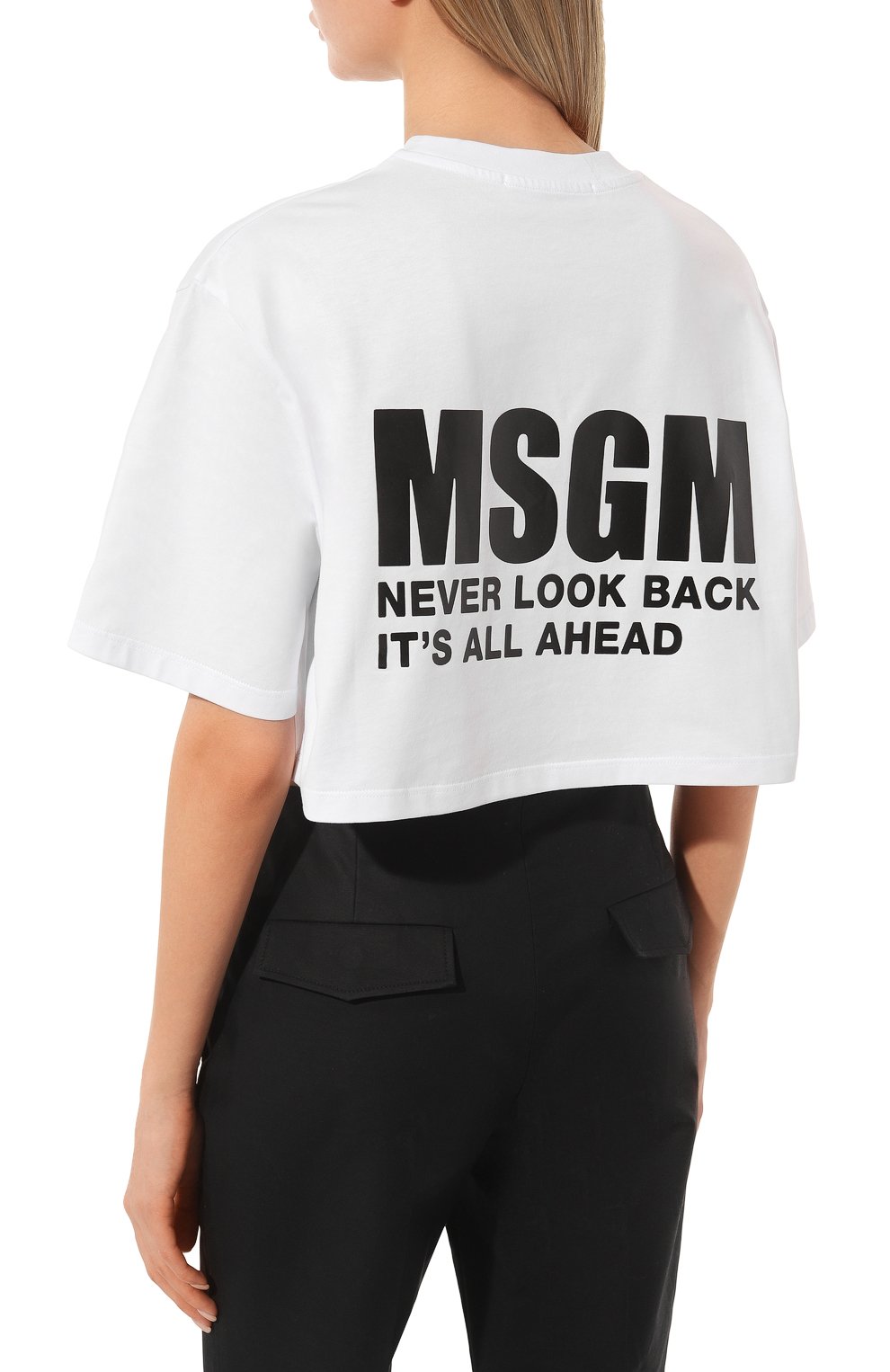 Хлопковая футболка MSGM, арт. 3441MDM105 237002, фото 4
