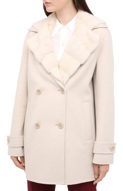 Кашемировое пальто с мехом норки LORO PIANA, арт. FAL2213, фото 3