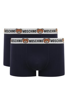 Мужские комплект из двух боксеров MOSCHINO темно-синего цвета, арт. 231V1/A1387/4402 | Фото 1 (Кросс-КТ: бельё; Региональные ограничения белый список (Axapta Mercury): Не проставлено; Материал сплава: Проставлено; Нос: Не проставлено; Материал внешний: Хлопок; Мужское Кросс-КТ: Трусы)