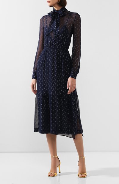 Шелковое платье SAINT LAURENT, арт. 618962/Y6A54, фото 3