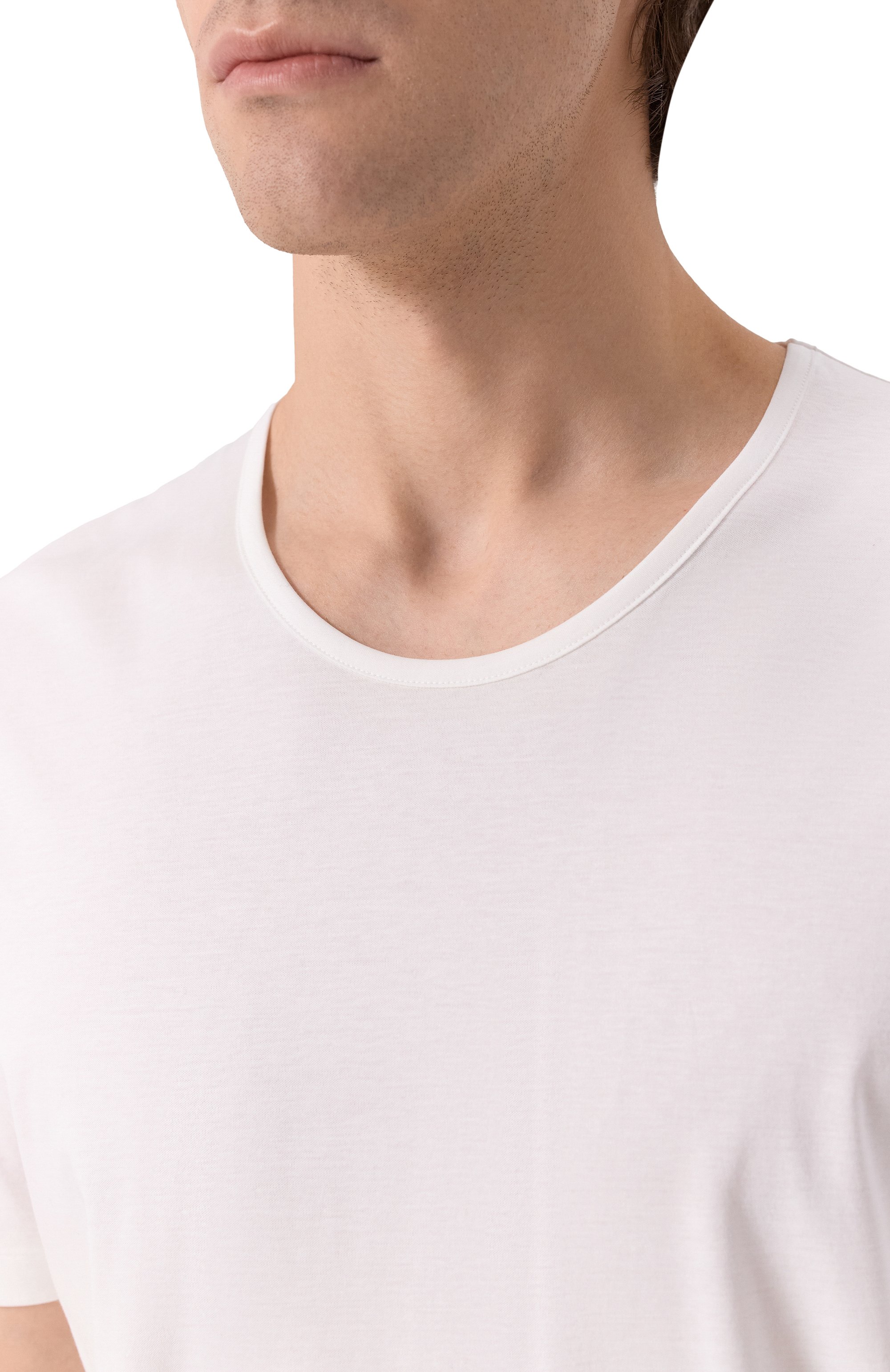 Хлопковая футболка ZIMMERLI белого цвета по цене 26100 руб., арт. 286-1441/XXL, фото 5 Хлопковая футболка ZIMMERLI, арт. 286-1441/XXL, фото 5