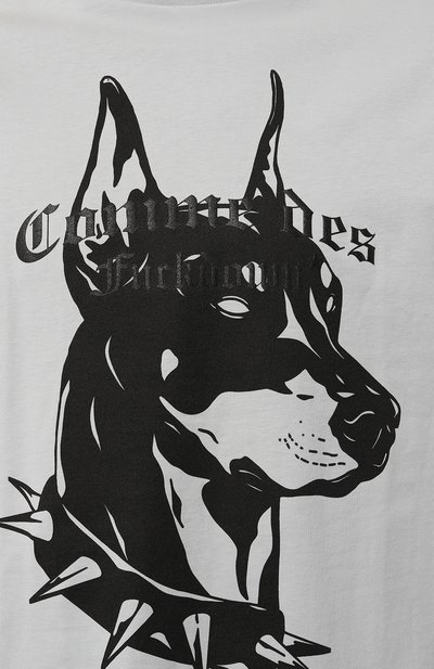 Хлопковая футболка COMME DES FUCKDOWN светло-серого цвета по цене 8575 руб., арт. CFABM00106, фото 5 Хлопковая футболка COMME DES FUCKDOWN, арт. CFABM00106, фото 5