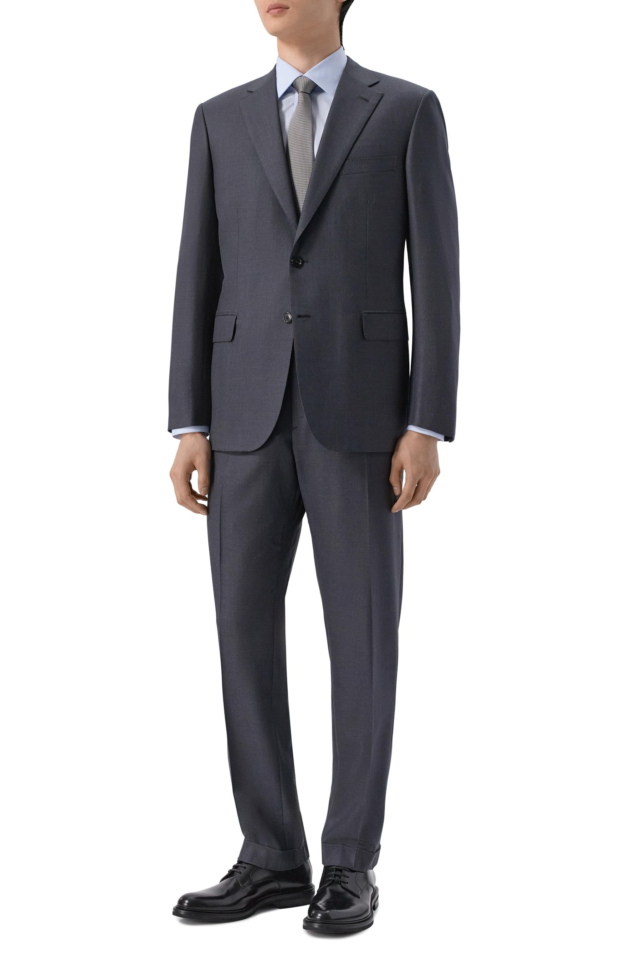 Хлопковая сорочка ZILLI голубого цвета по цене 116000 руб., арт. F0RF01M010059655U_001, фото 2 Хлопковая сорочка ZILLI, арт. F0RF01M010059655U_001, фото 2