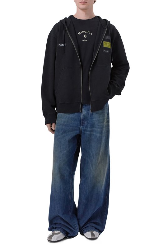 Хлопковая футболка MM6 SH2GC0038/M20048 Чёрный  SH2GC0038/M20048 Фото 2