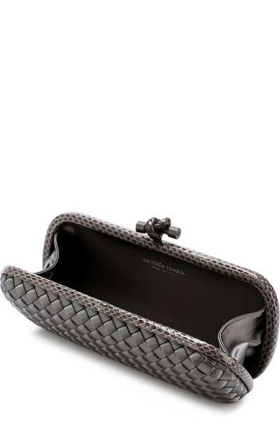 Клатч stretch knot из сатина с отделкой из кожи змеи BOTTEGA VENETA, арт. 202031/VG0H9, фото 4