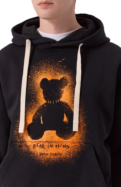 Хлопковое худи PALM ANGELS черного цвета по цене 42200 руб., арт. PMBB17EF25FLE005, фото 5 Хлопковое худи PALM ANGELS, арт. PMBB17EF25FLE005, фото 5