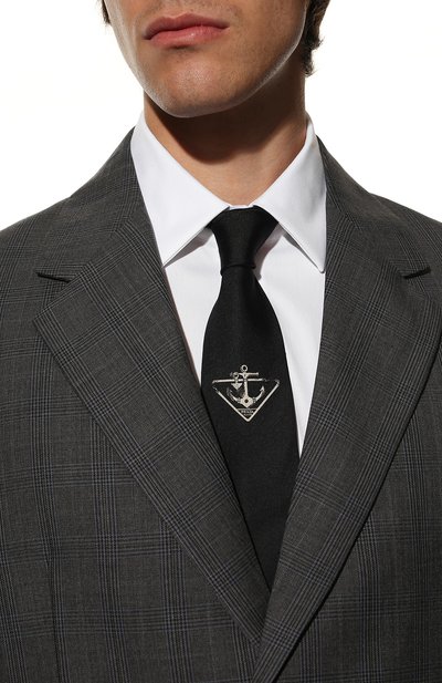 Шелковый галстук PRADA, арт. UCR77-10L1-F0002-141, фото 2