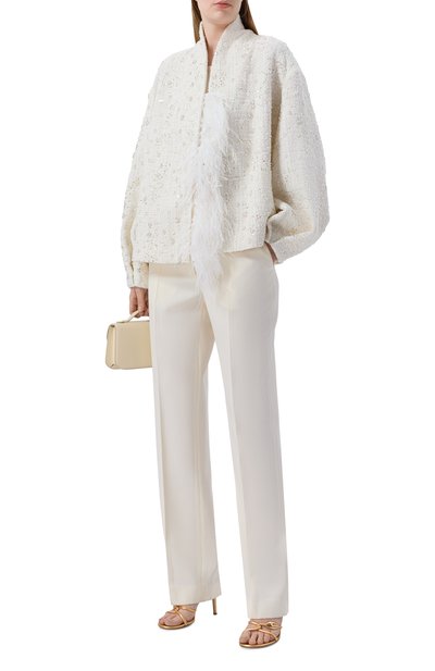 Женский твидовый жакет с отделкой перьями LEFFERS, арт. 1\5.52.94.15.02