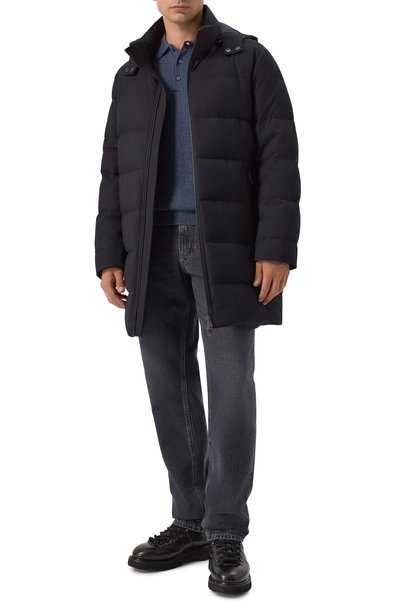 Пуховик CORNELIANI темно-синего цвета по цене 118000 руб., арт. 2825U9/2A20157, фото 2 Пуховик CORNELIANI, арт. 2825U9/2A20157, фото 2