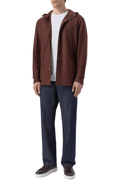 Мужская рубашка из шерсти и шелка KITON, арт. UMCMARK0119G10