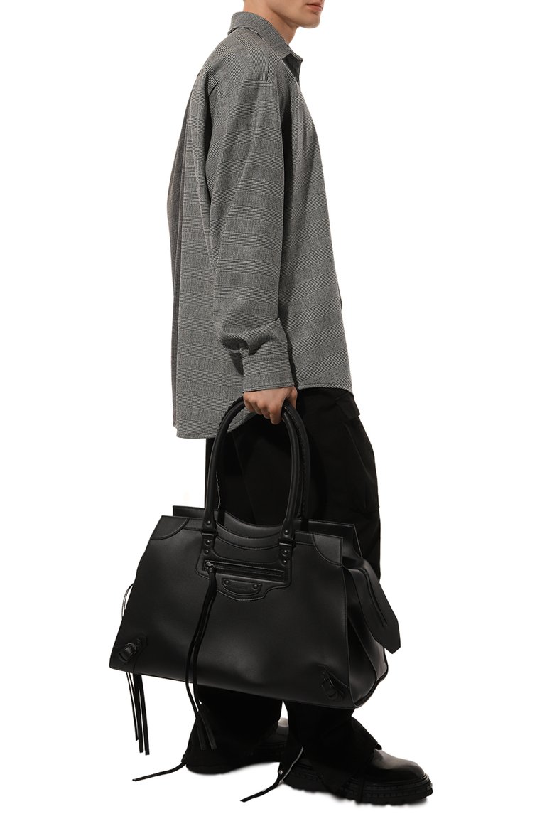 Мужская сумка-тоут neo classic large BALENCIAGA черного цвета, арт. 638531/11R17 | Фото 7 (Размер: large; Материал: Натуральная кожа; Материал сплава: Проставлено; Драгоценные камни: Проставлено)