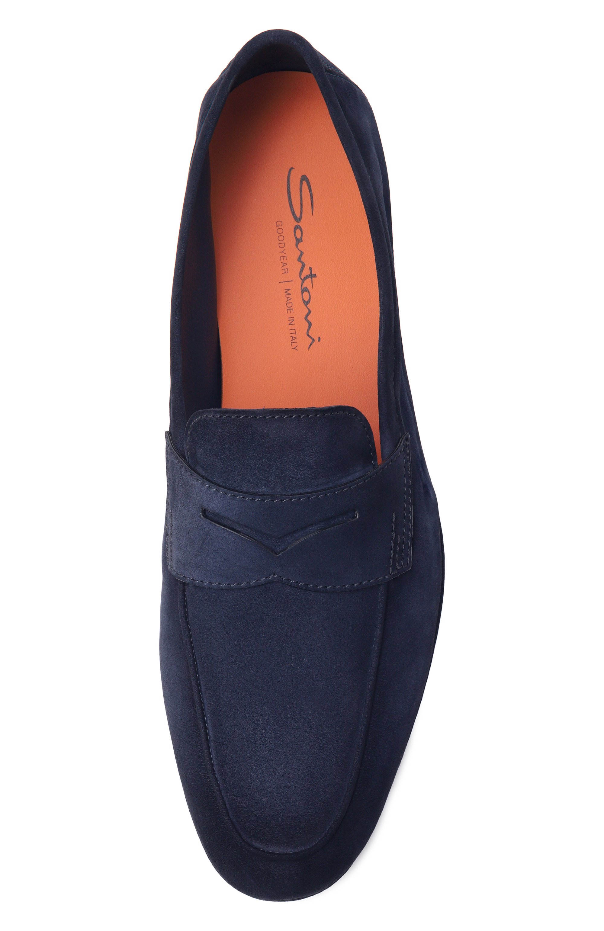 Замшевые пенни-лоферы carlos SANTONI темно-синего цвета по цене 110000 руб., арт. MCNG19298SI6SEAA, фото 5 Замшевые пенни-лоферы carlos SANTONI, арт. MCNG19298SI6SEAA, фото 5