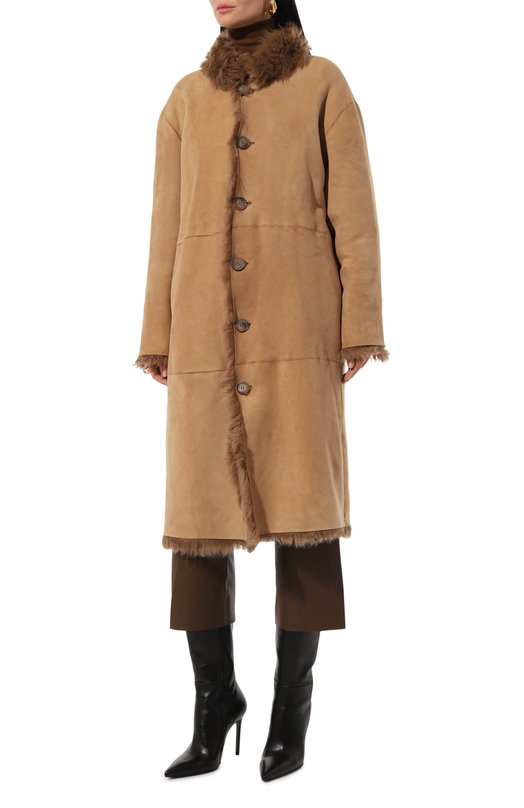 Двусторонняя дубленка из овчины Chaud Studio TIGRADOCOAT22 Коричневый  TIGRADOCOAT22 Фото 6