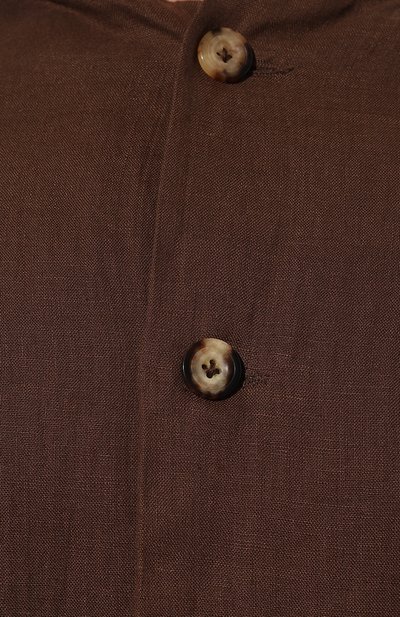 Льняная рубашка KITON коричневого цвета по цене 67900 руб., арт. UMCLUCAH08838, фото 5 Льняная рубашка KITON, арт. UMCLUCAH08838, фото 5