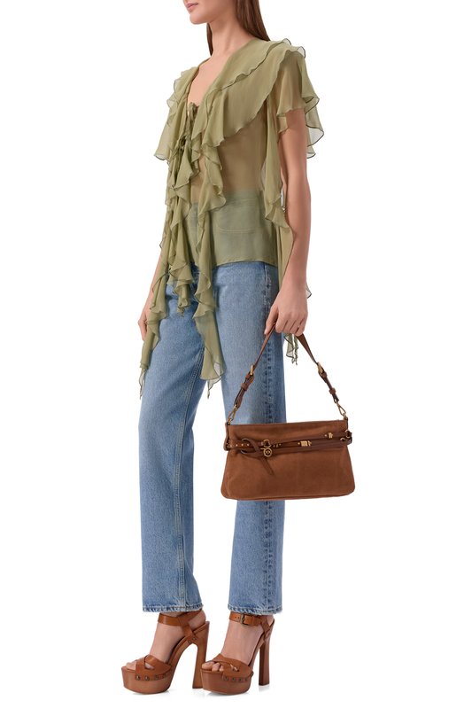 Сумка Belt medium Pinko 106176/A0F6 Коричневый  106176/A0F6 Фото 3