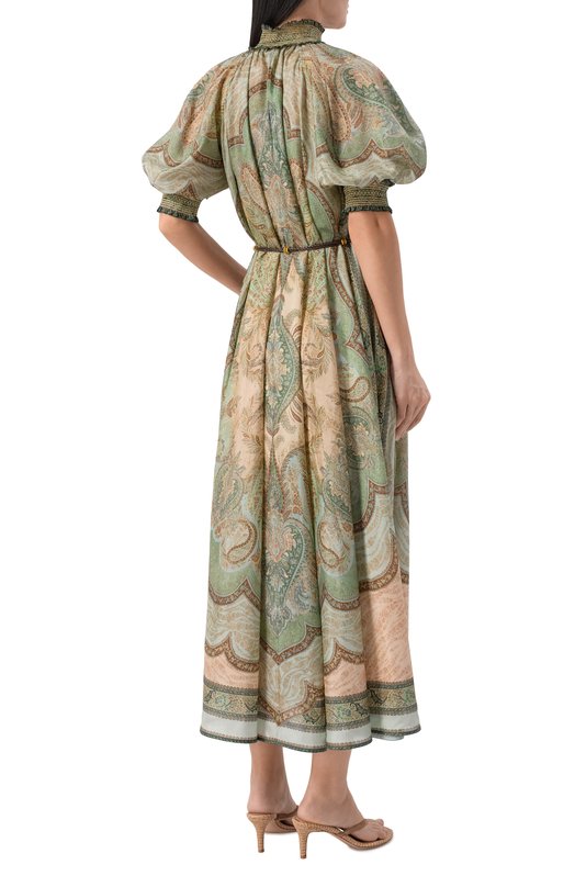 Шелковое платье Zimmermann 5581DRS262 Зелёный  5581DRS262 Фото 3