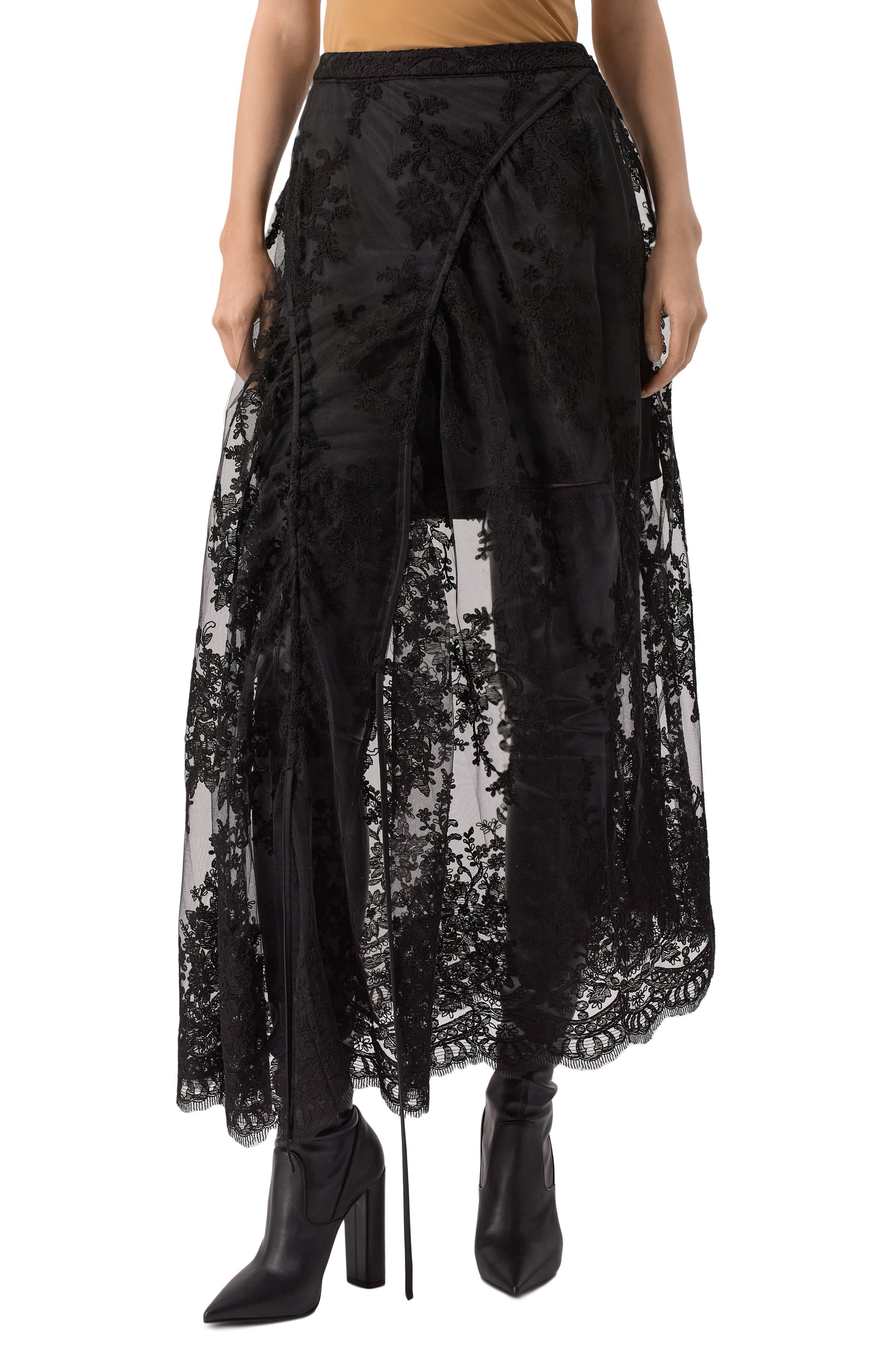 Юбка JUUN.J черного цвета по цене 99500 руб., арт. JW5527W52, фото 3 Юбка JUUN.J, арт. JW5527W52, фото 3