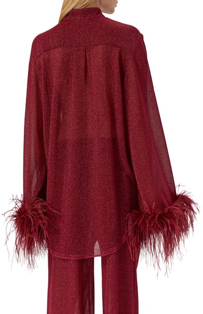 Блузка с отделкой перьями OSEREE, арт. LSF213, фото 4