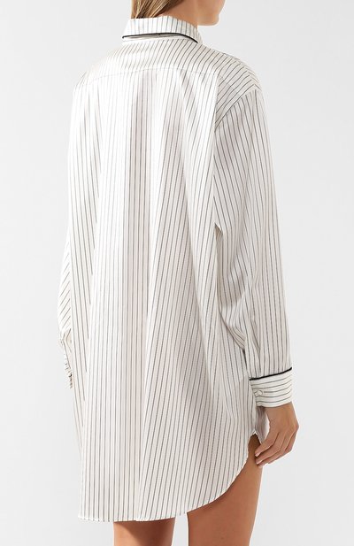 Шелковая сорочка CHANTAL THOMASS черно-белого цвета по цене 28210 руб., арт. TG62_бел, фото 4 Шелковая сорочка CHANTAL THOMASS, арт. TG62_бел, фото 4