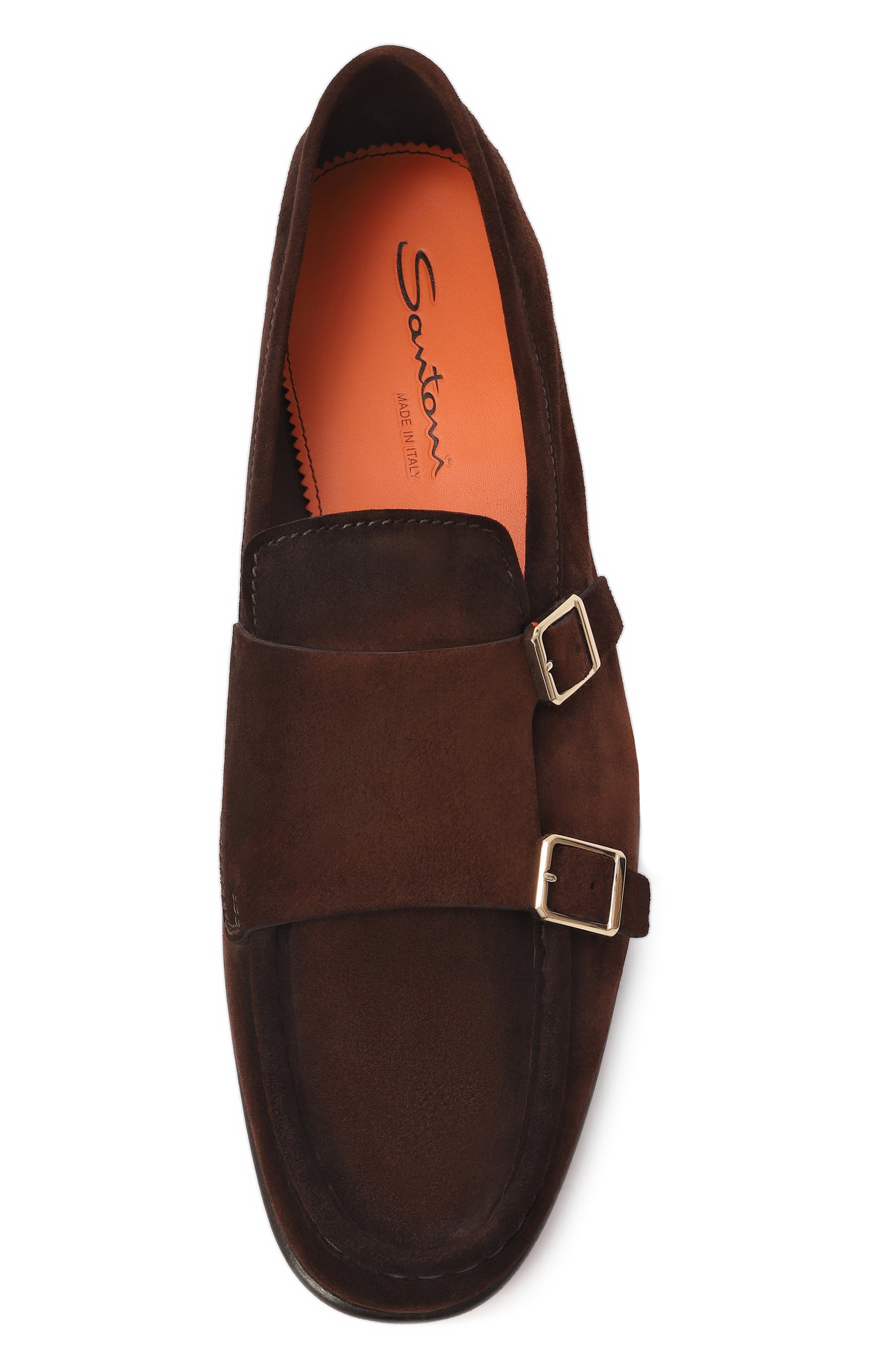 Замшевые монки hero SANTONI темно-коричневого цвета по цене 87550 руб., арт. MCHG18390LA4SEAA, фото 6 Замшевые монки hero SANTONI, арт. MCHG18390LA4SEAA, фото 6