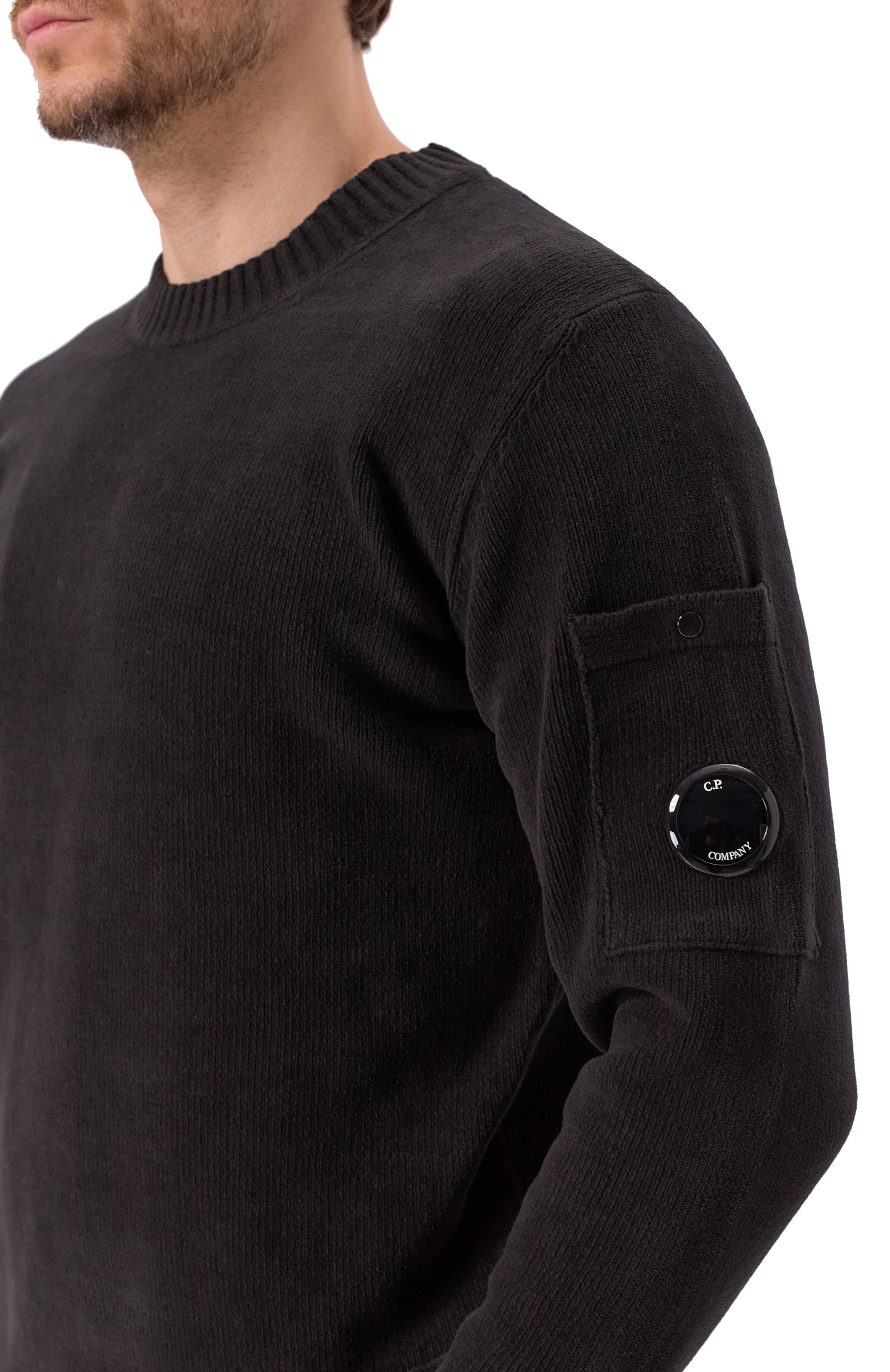 Хлопковый свитер C.P. COMPANY, арт. 18CMKN068A005687G, фото 5
