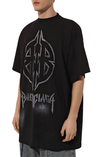 Хлопковая футболка BALENCIAGA, арт. 787349/TQVT1, фото 3