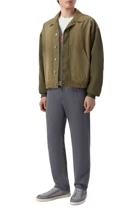 Хлопковые брюки BOSS 50553815 Серый  50553815 Фото 2