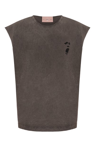 Хлопковая майка AN OTHER DATE темно-серого цвета по цене 17550 руб., арт. S25MA0DTA157, фото 1 Хлопковая майка AN OTHER DATE, арт. S25MA0DTA157, фото 1